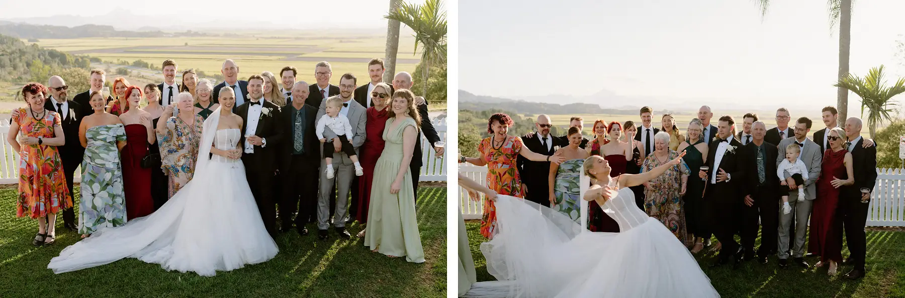 The full family group photo above the valley, Botanica Plantation House