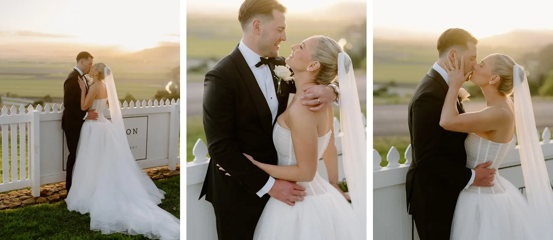 Sunset portraits along the white picket fence, Botanica Plantation House