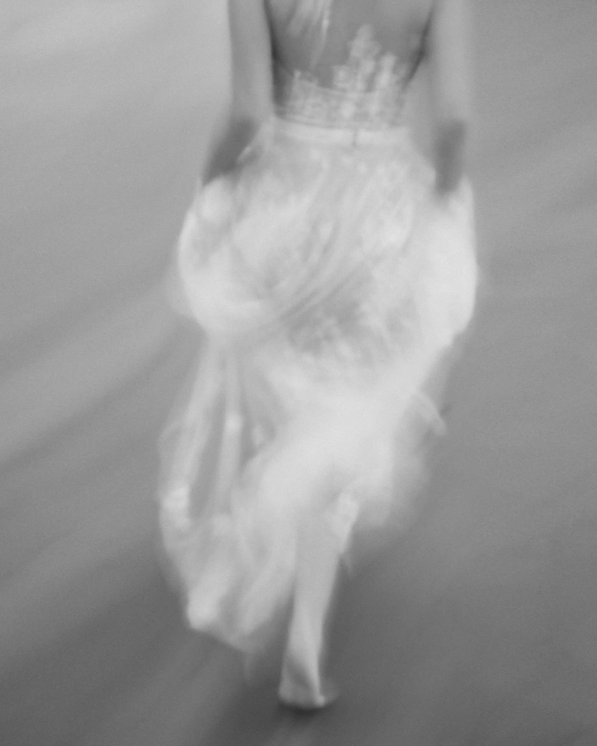 Abstract blur of the dress in motion