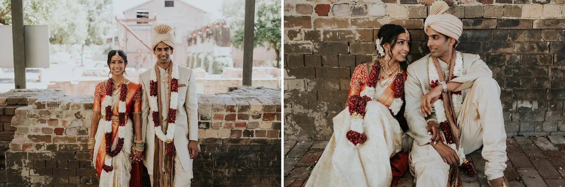 The couple in their wedding clothes, two frames, Sydney