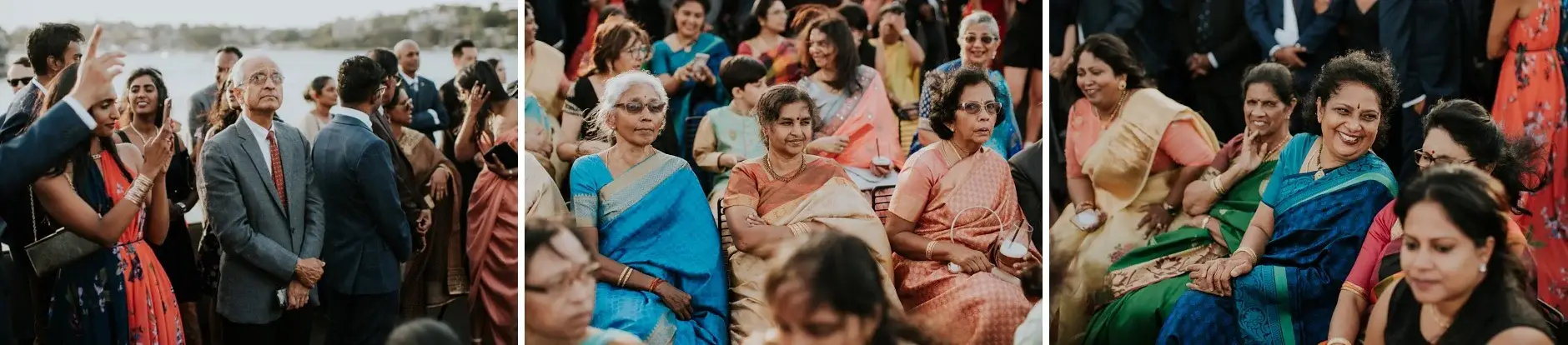 Guests applauding at the ceremony, three frames, Sydney