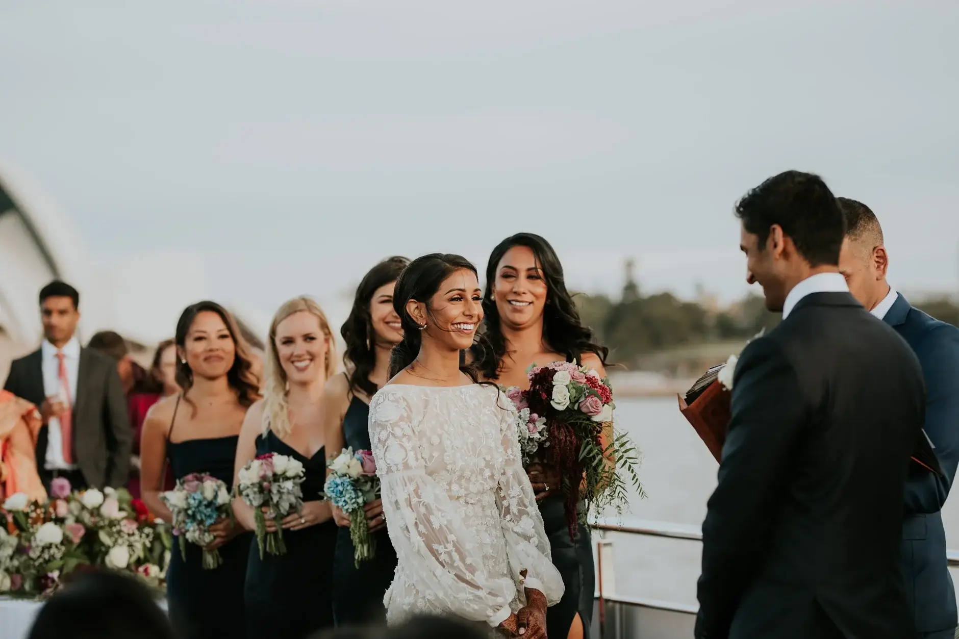 The bridesmaids watching the ceremony, Sydney
