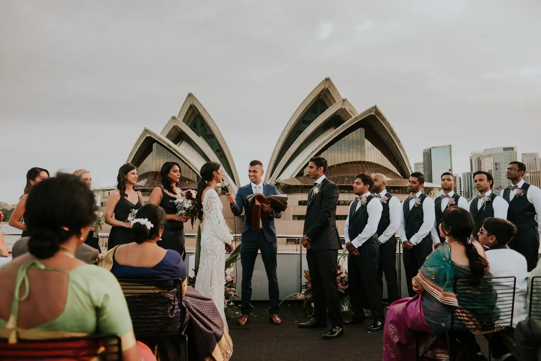 The ceremony with the Opera House behind, Sydney