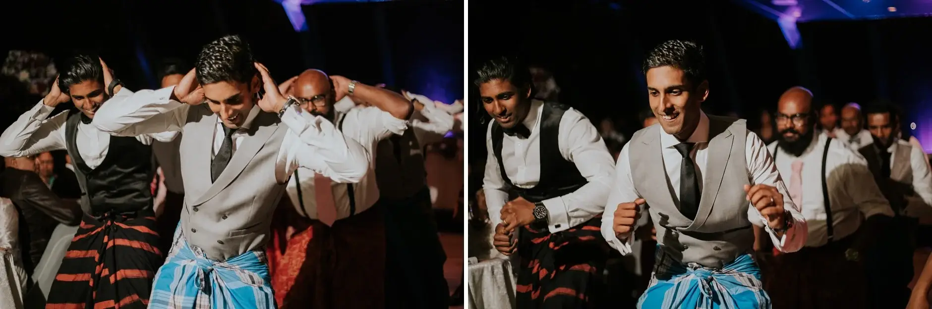 A group dance in full swing, two frames, Sydney