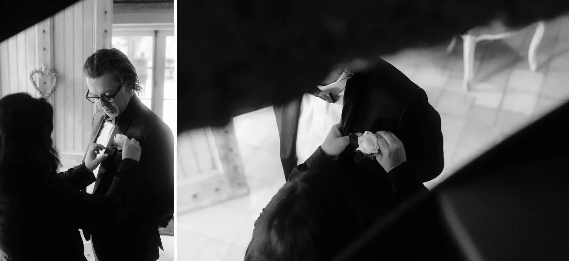 A quiet moment and tears before the ceremony, Deux Belettes