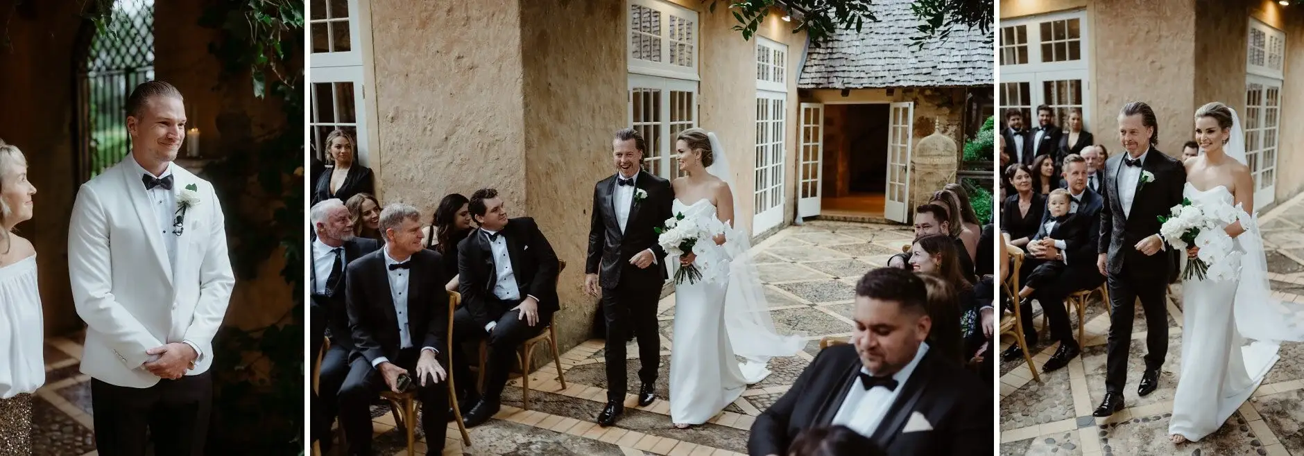 John waiting at the altar as Maddie arrives, Deux Belettes