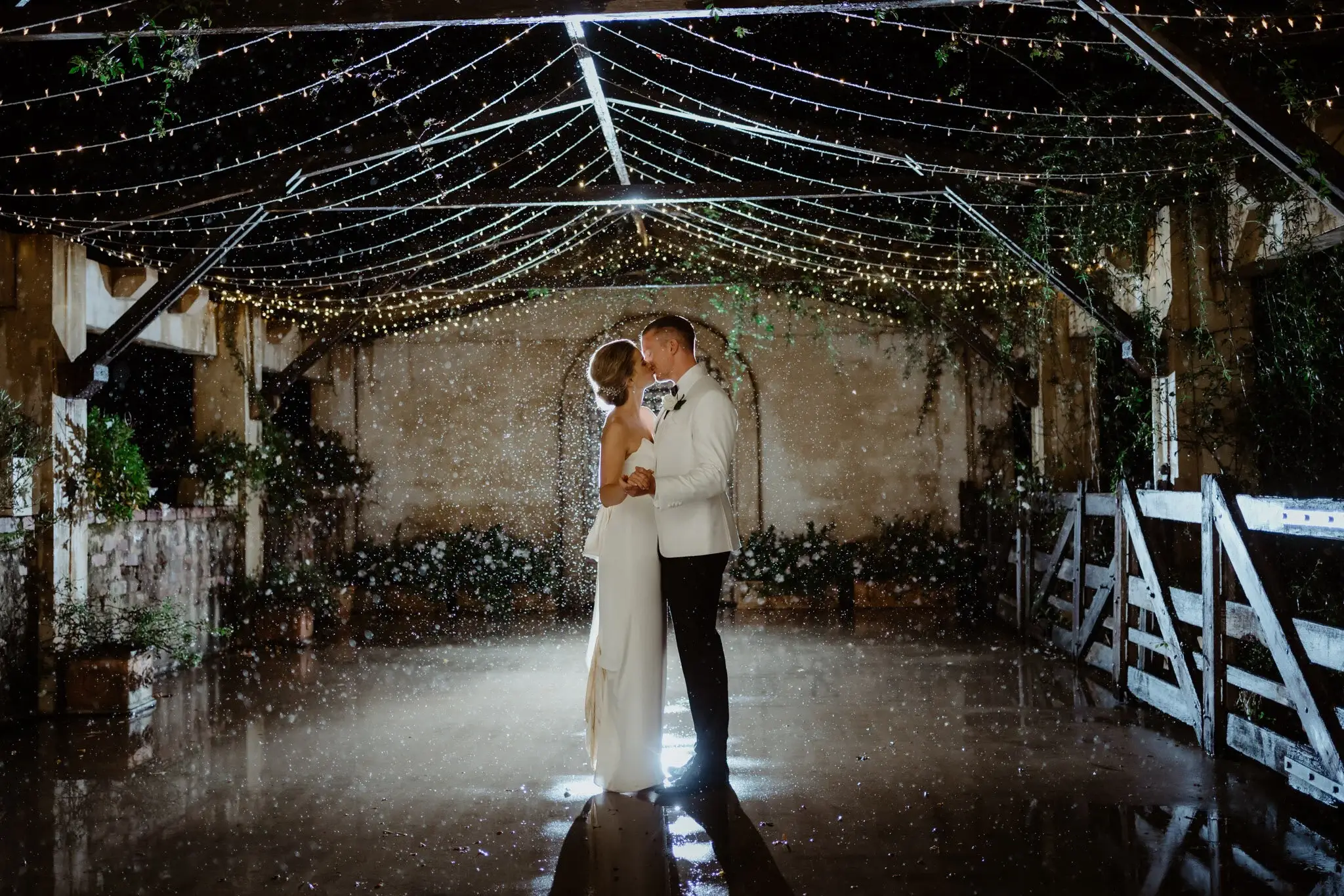 The first dance beneath the lit marquee, Deux Belettes
