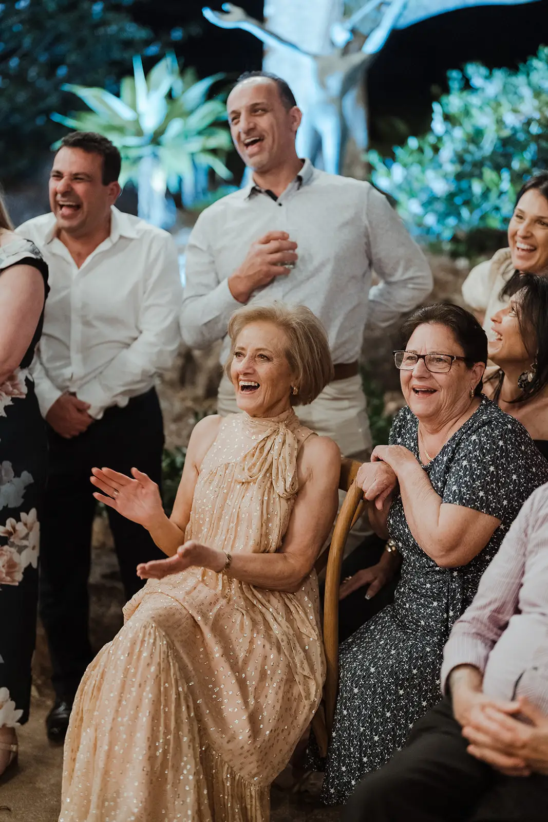 Guests laughing through the speeches, EarthHouse