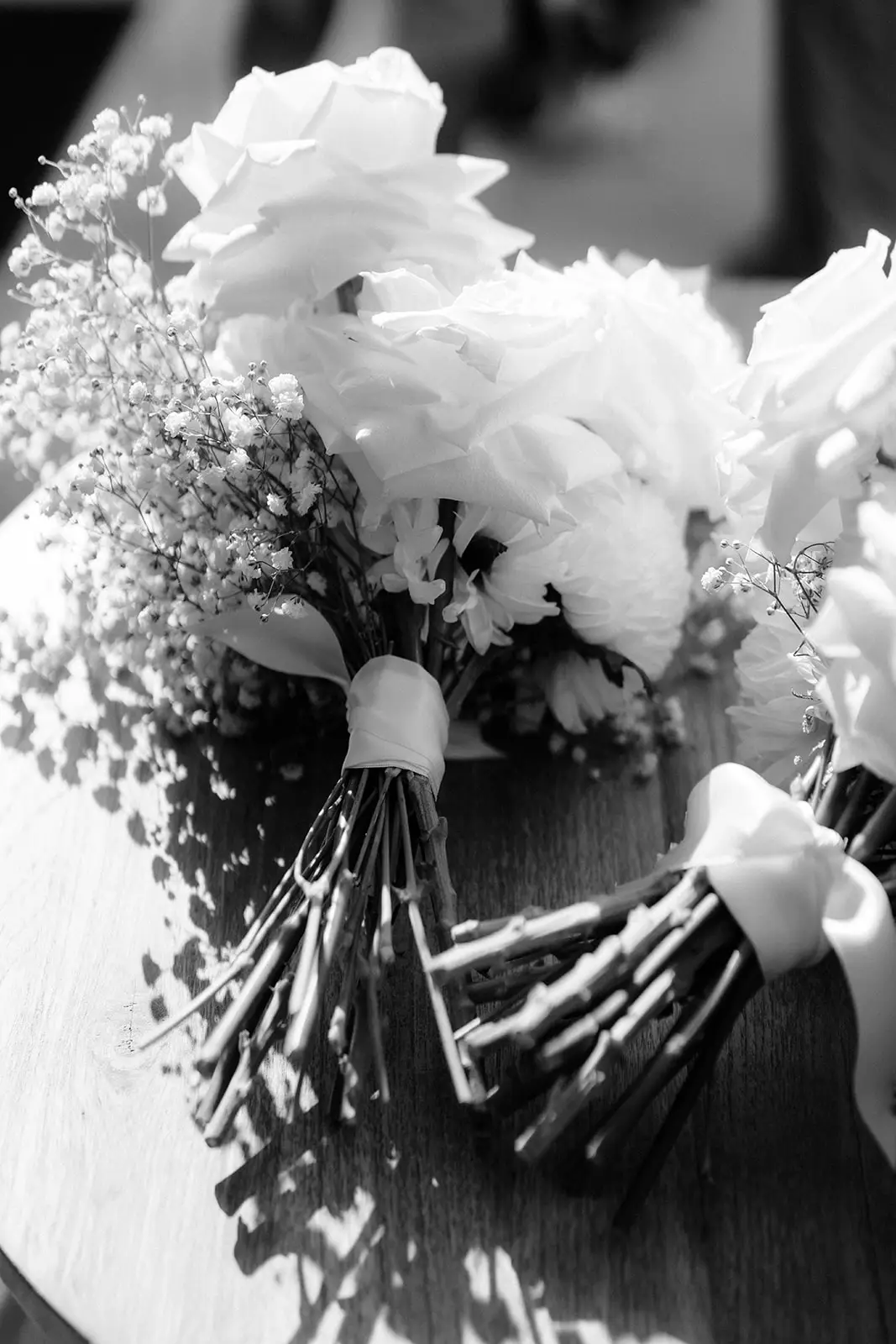 Detail of Letitia's white bouquet, Byron Bay