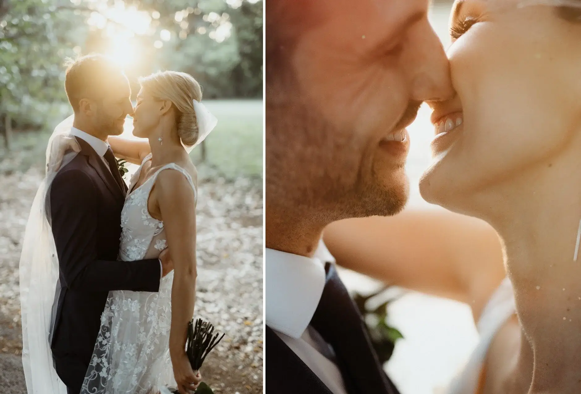 Em and Nev almost kissing, backlit by the last of the sun