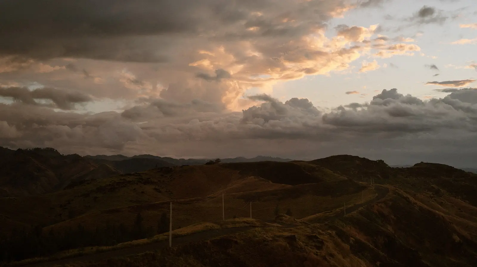 Sunset over the Nausori Highlands valley, Fiji