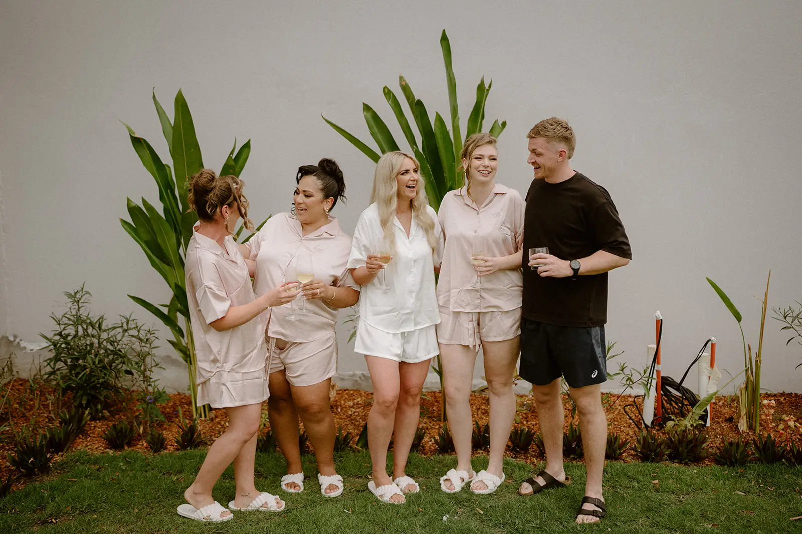The bridal party gathered before the wedding, Crowne Plaza Nadi Bay