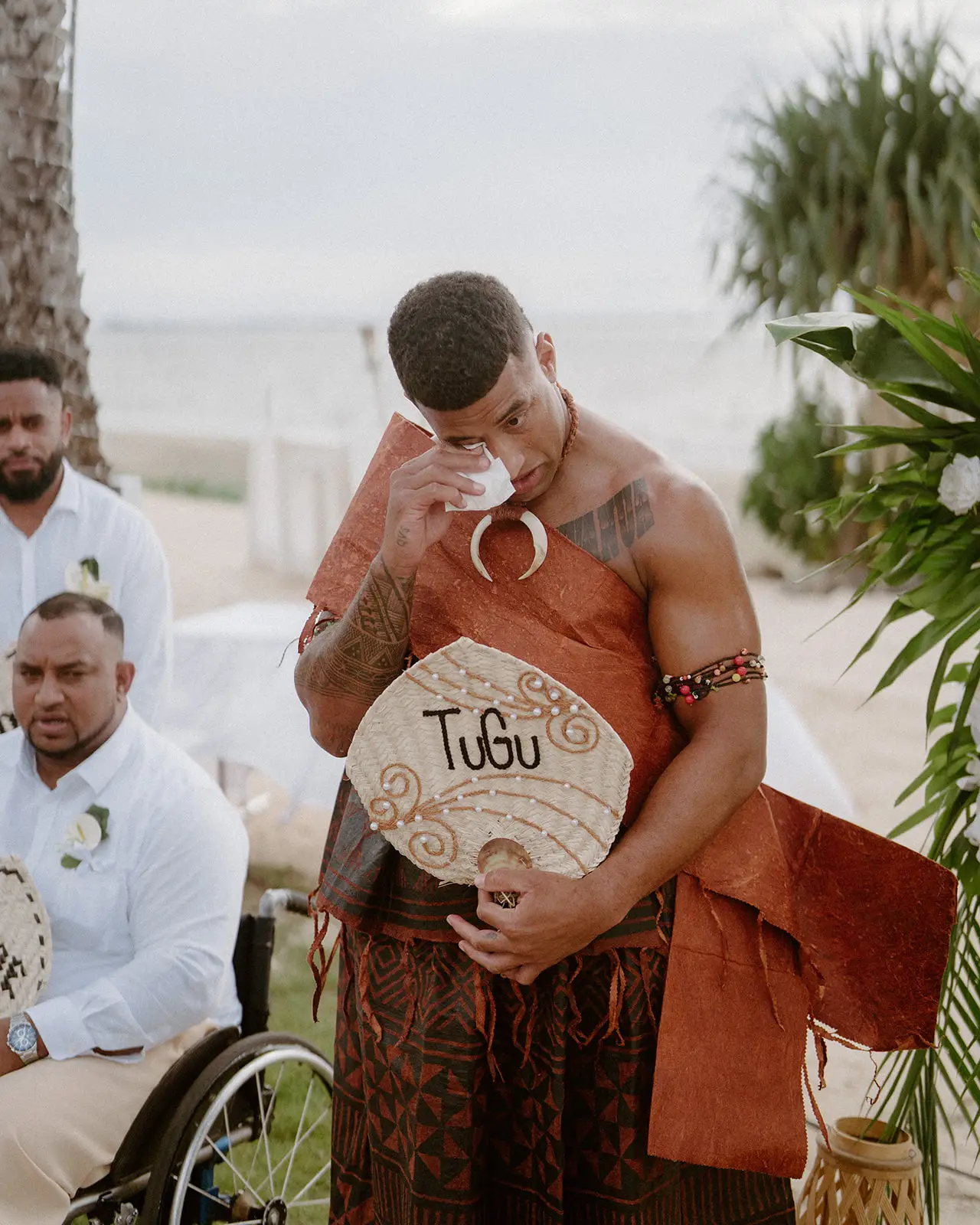 Viliame at the head of the aisle, Crowne Plaza Nadi Bay