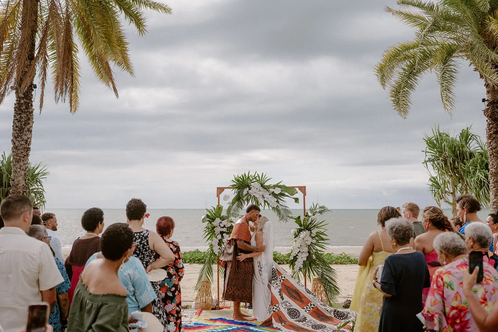 Guests watching the ceremony on the lawn, Crowne Plaza Nadi Bay