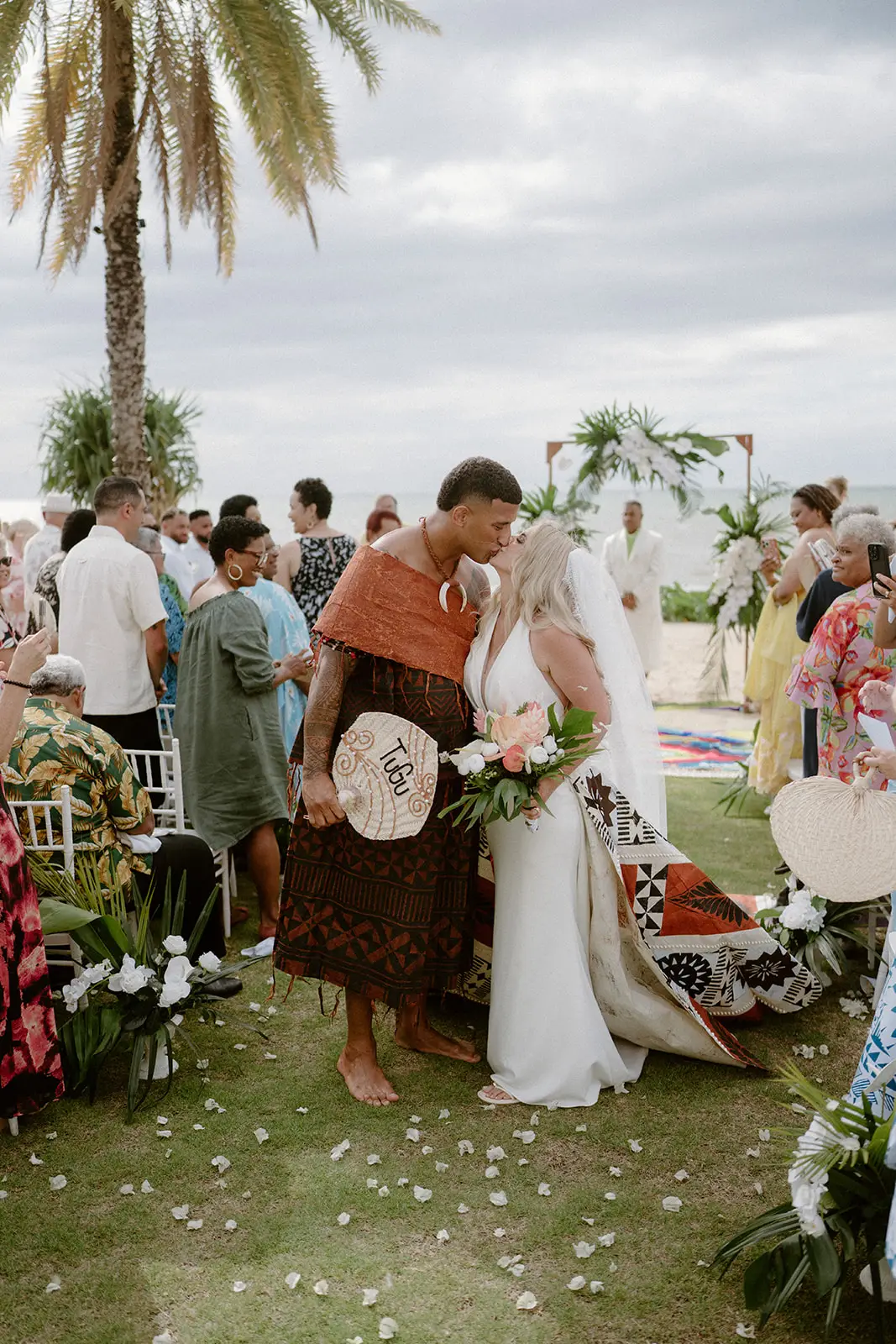 Guests gathering after the ceremony, Nadi Bay, Fiji
