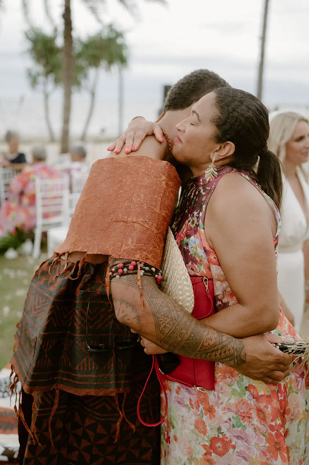 Guests hugging after the ceremony, Crowne Plaza Nadi Bay