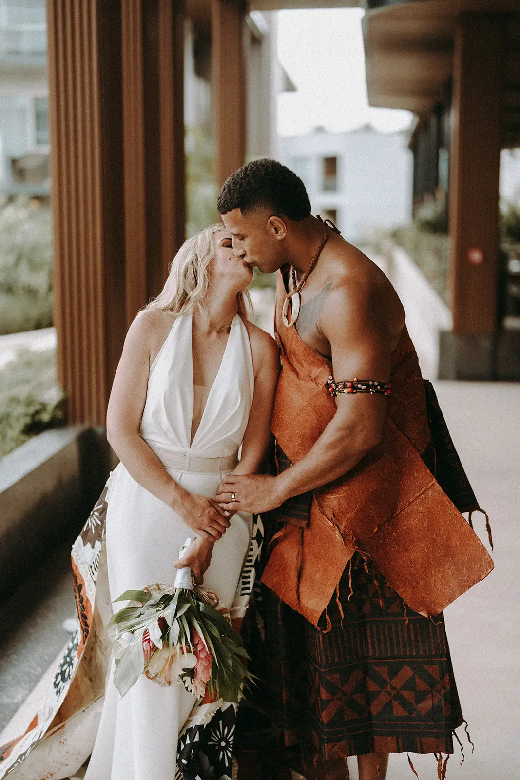 A quiet moment in the colonnade, Crowne Plaza Nadi Bay