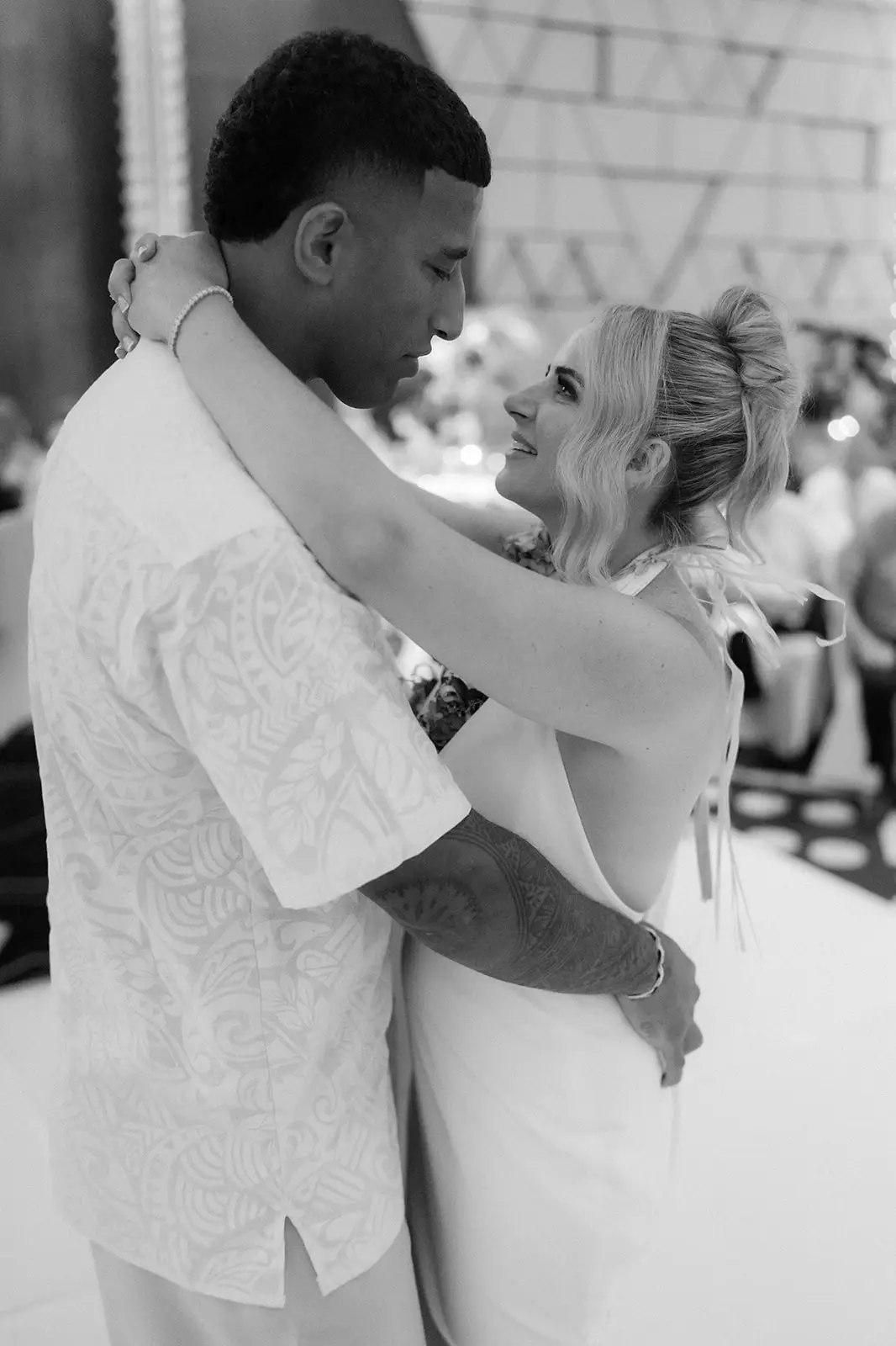 Brittany and Viliame dancing at their reception, Nadi Bay
