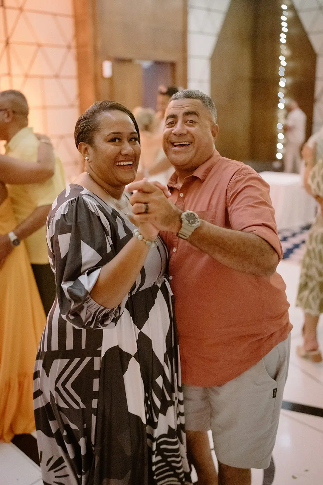 Guests dancing at the Crowne Plaza reception, Nadi Bay