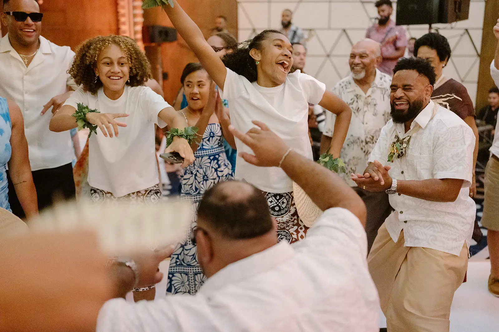 Guests cheering on the dance floor, Crowne Plaza Nadi Bay
