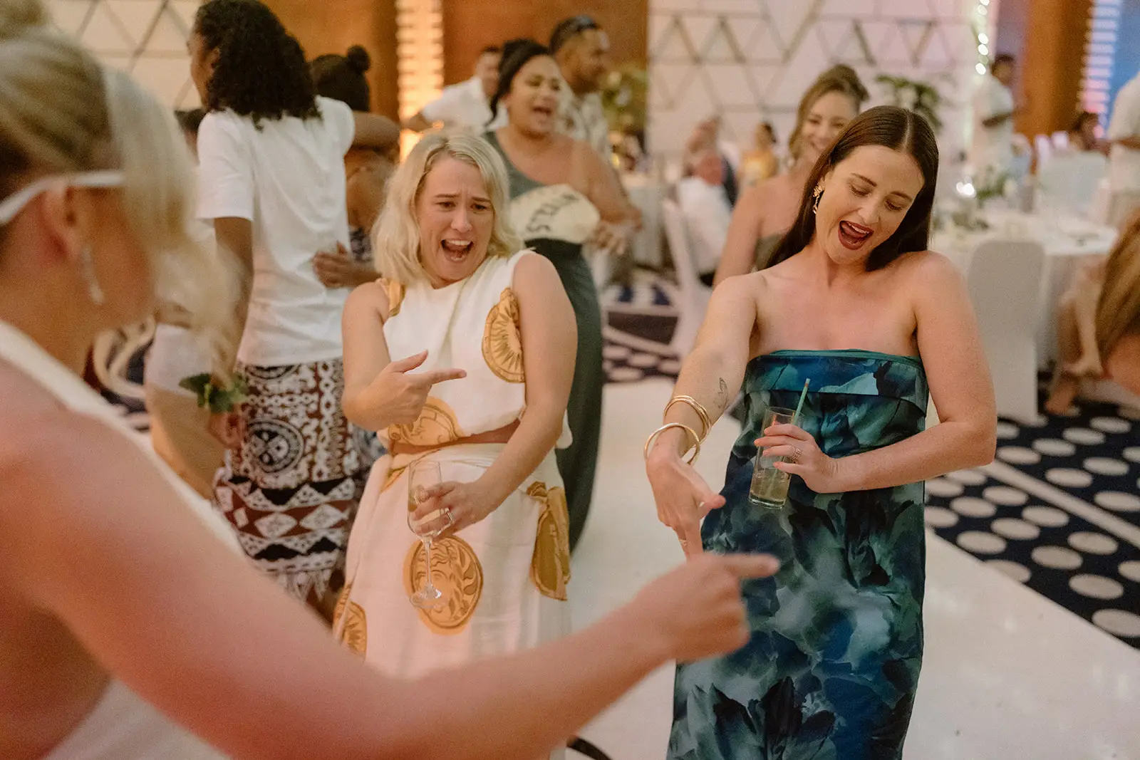 Dancing at Brittany and Viliame's reception, Nadi Bay