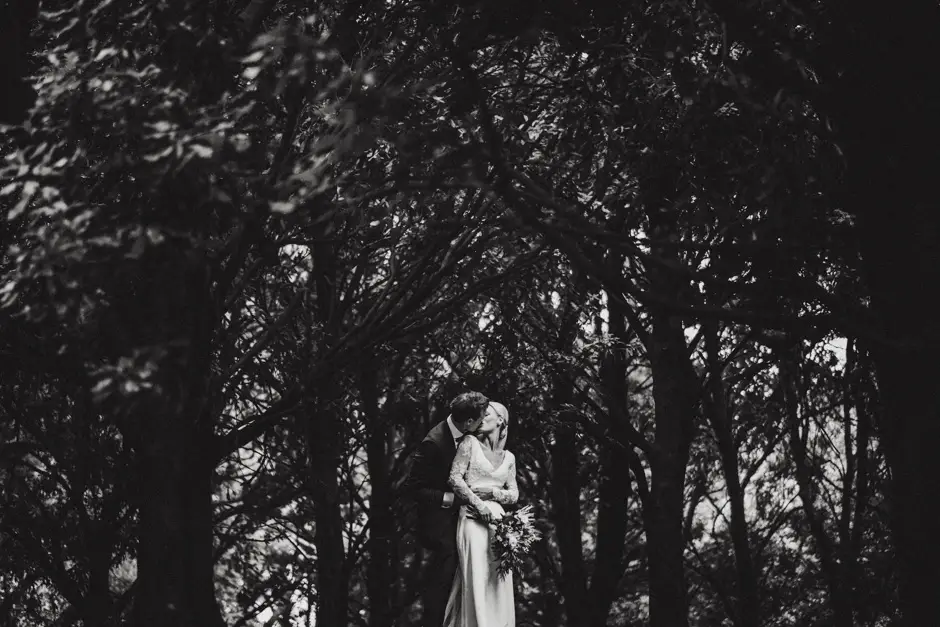 Jessica and Jarrod in the shade of the tree tunnel, Eureka