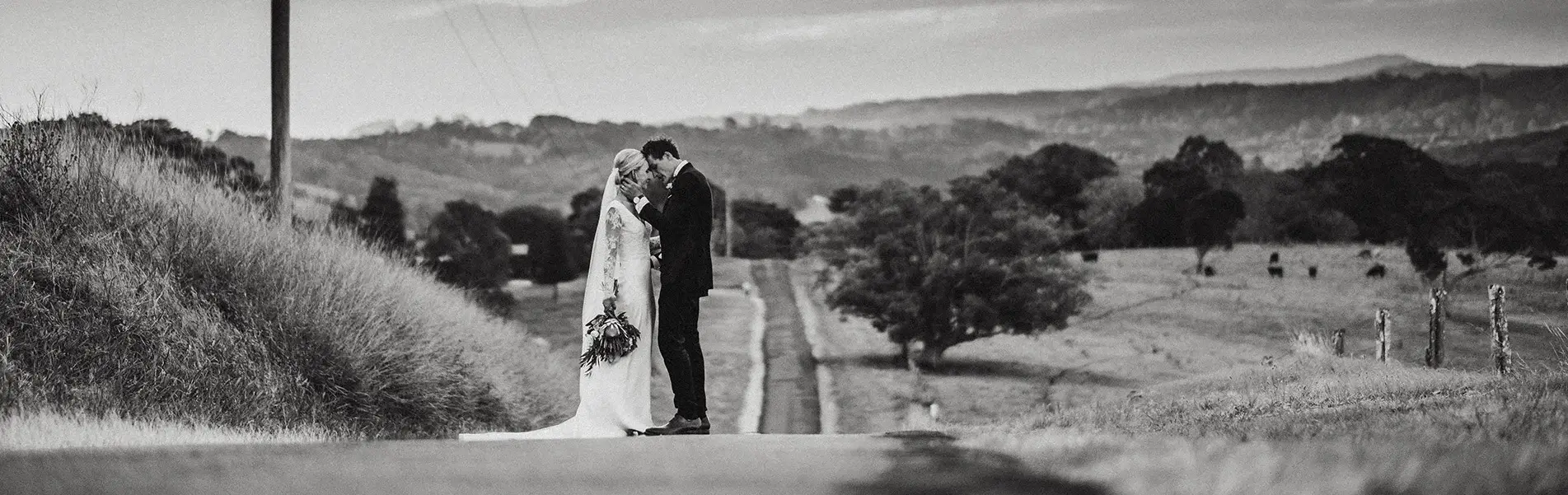 Jessica and Jarrod together in the hinterland paddocks west of Byron Bay