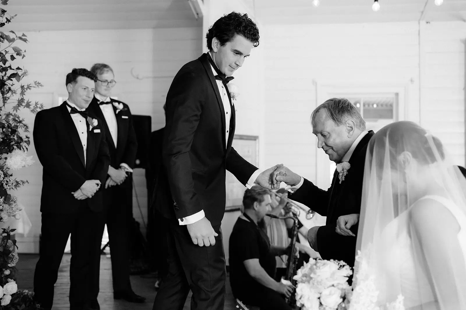 Nim's father greeting Tom at the altar, Newrybar