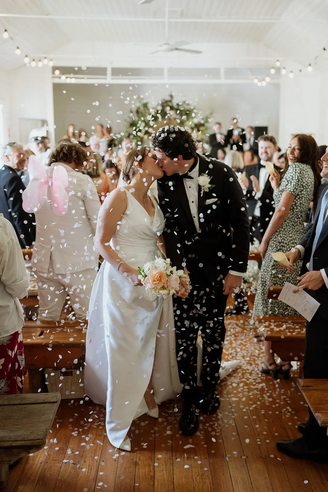 Confetti on the recessional, Newrybar School of Arts