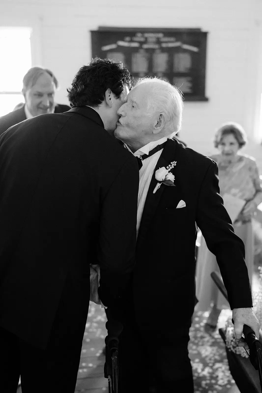Congratulations after the ceremony, Newrybar hall