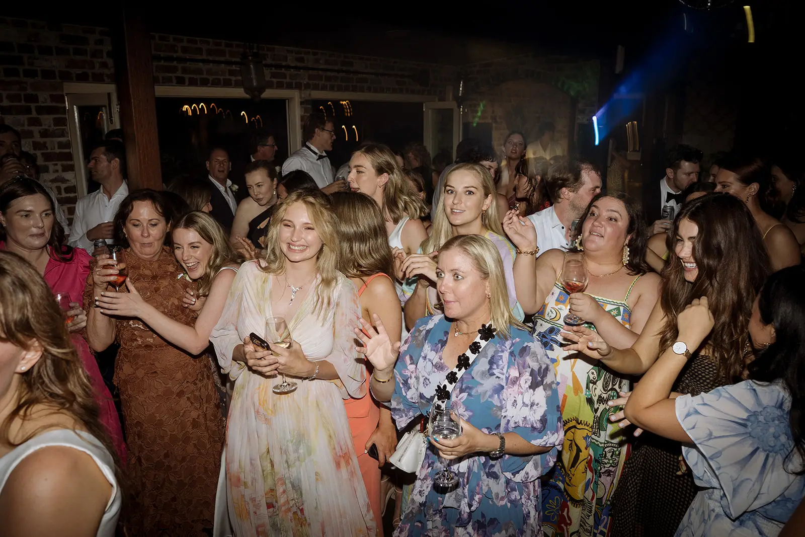 Guests waiting for the bouquet toss, Harvest Newrybar
