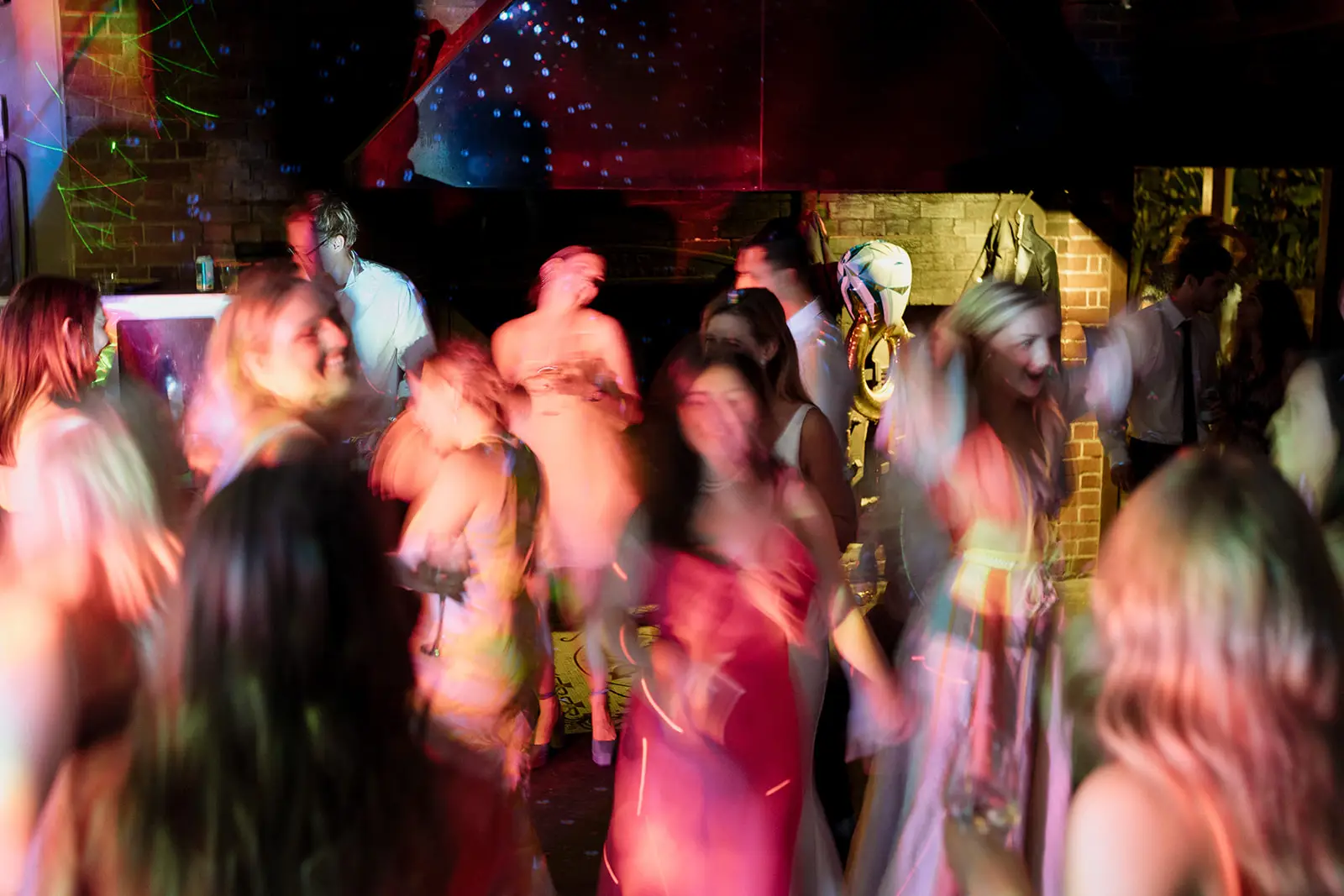 The dance floor under coloured lights, Harvest Newrybar