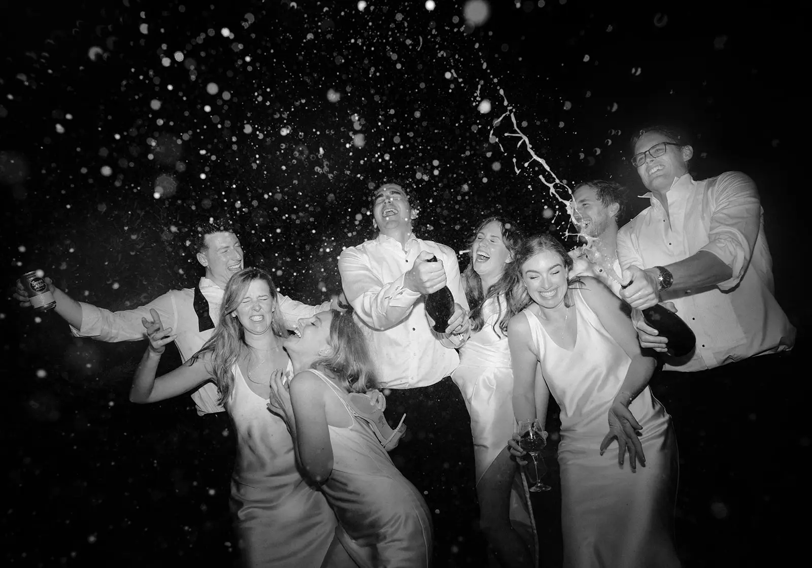 Champagne spray caught in the light, Harvest Newrybar