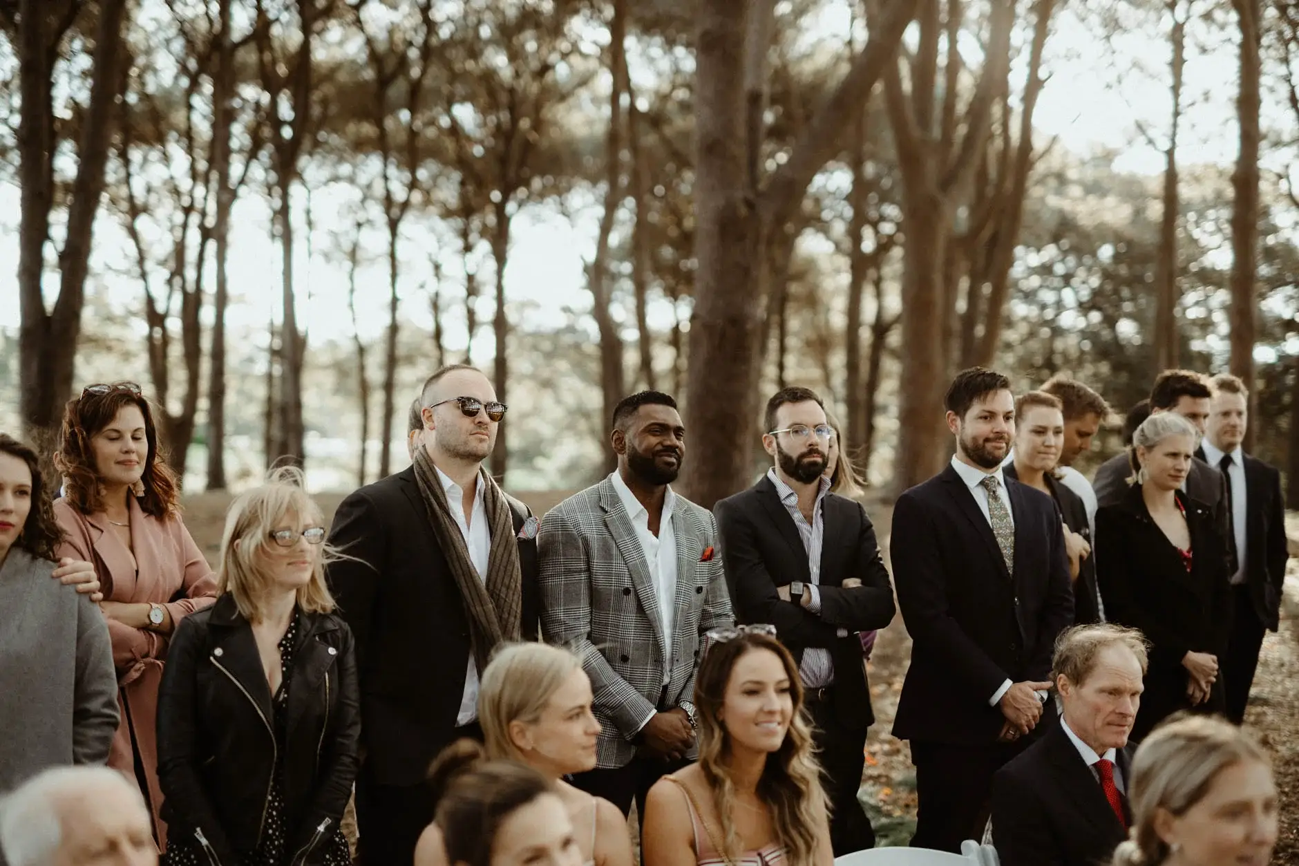 The guests standing for the ceremony, Centennial Park