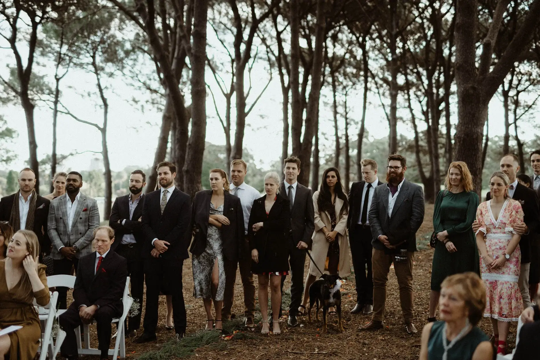 The guests gathered in a circle around the ceremony, Centennial Park