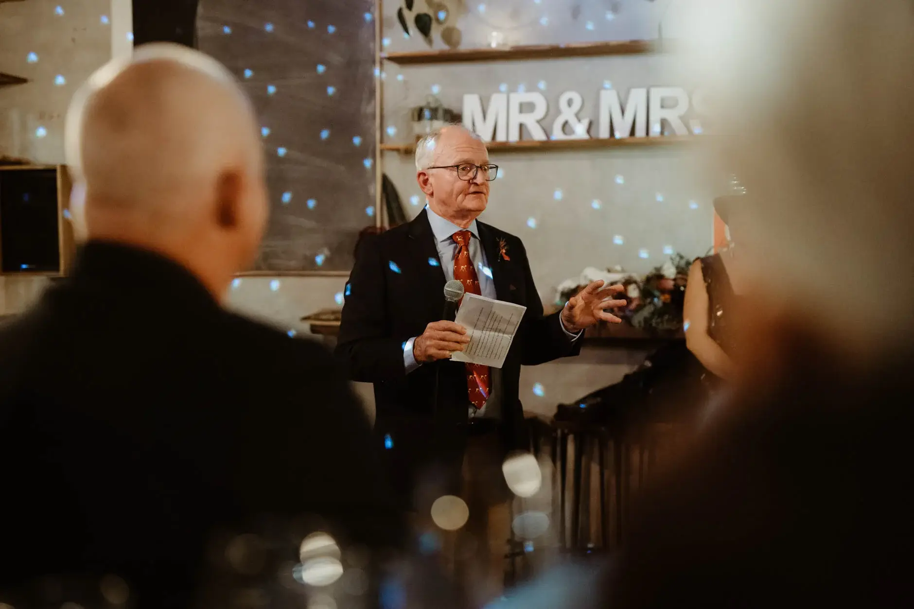 Kath’s father giving his speech, Cake & Wine, Redfern