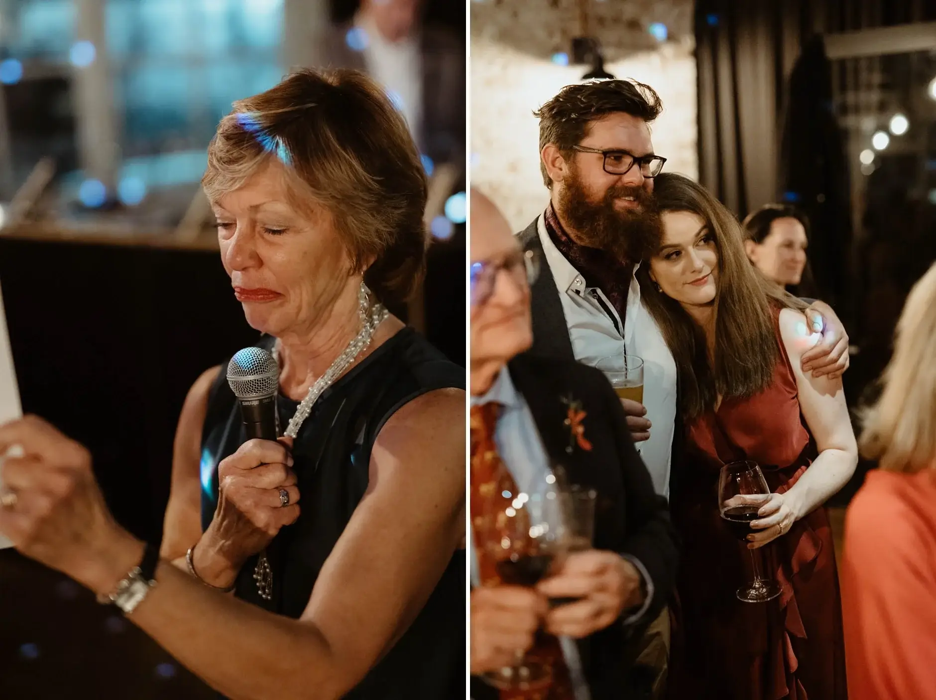 A guest with the microphone, and friends listening, Redfern