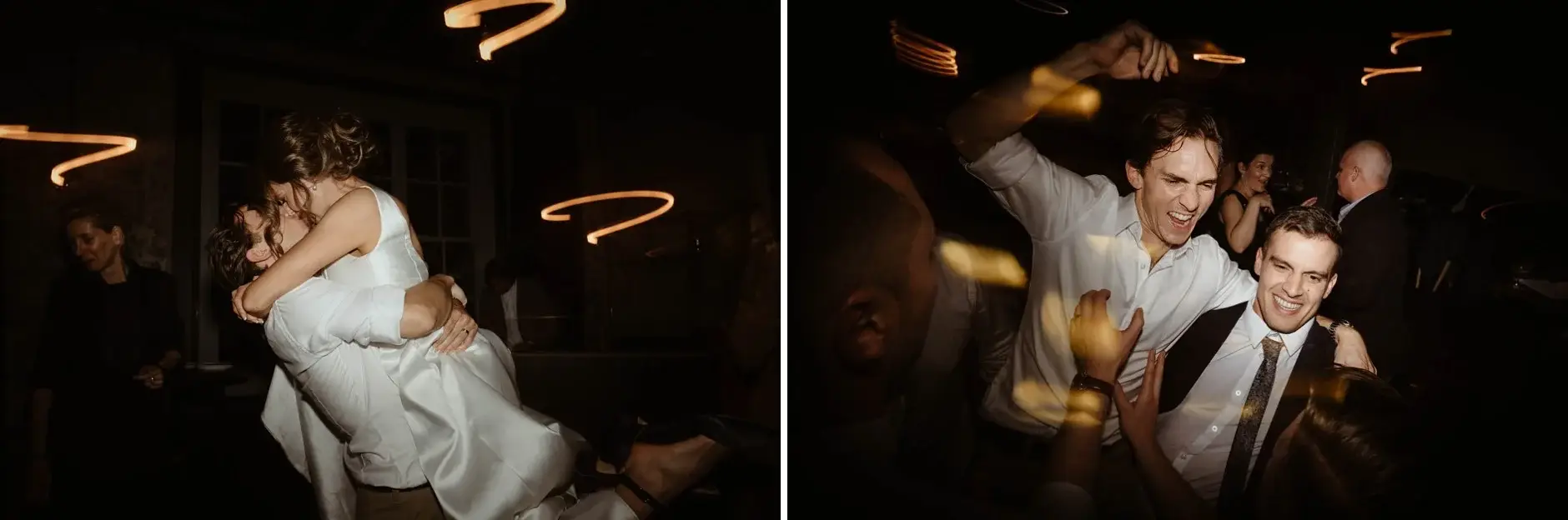 Dancing at the reception, two frames, Cake & Wine, Redfern