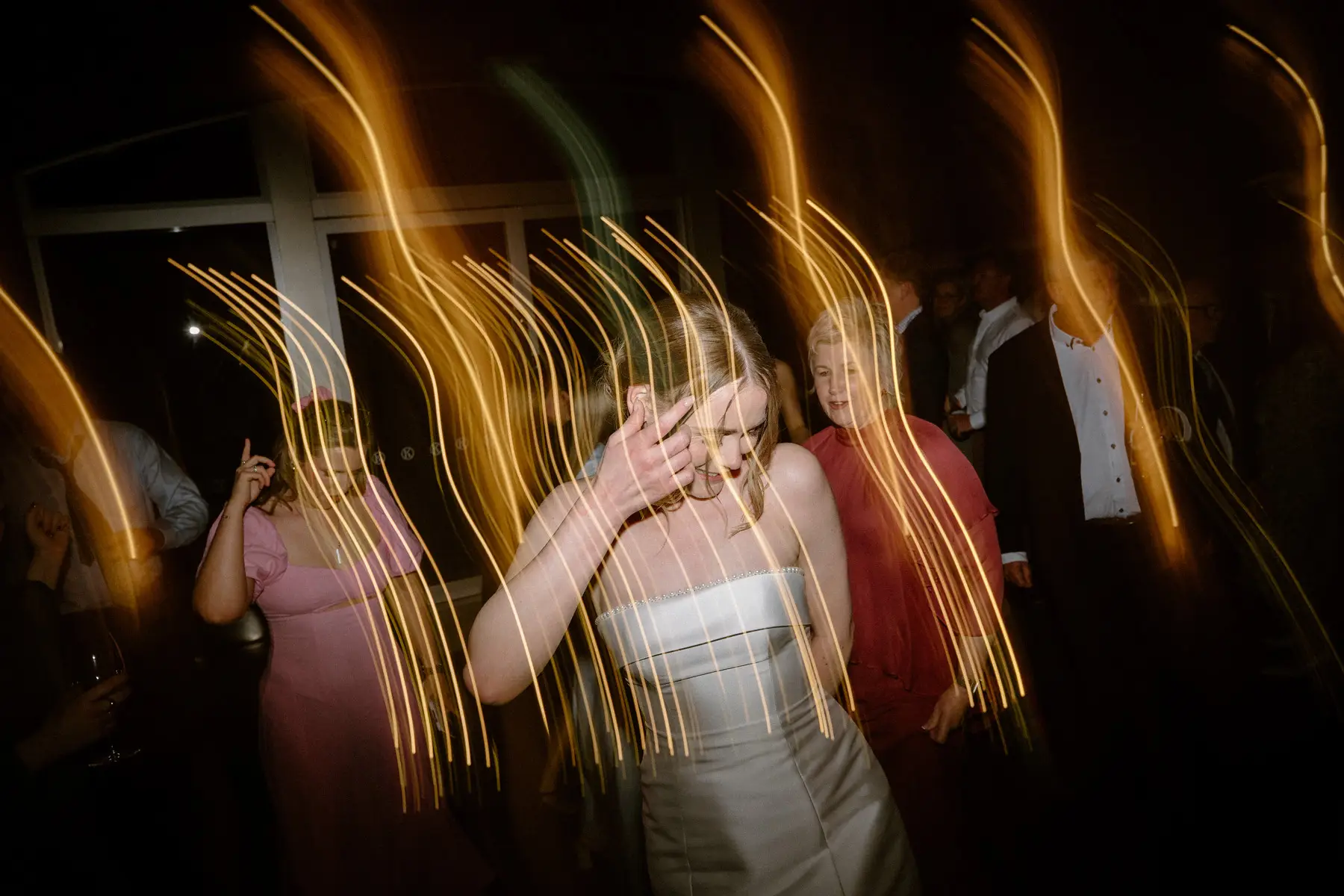 Light trails swinging around the dance floor, Kooroomba