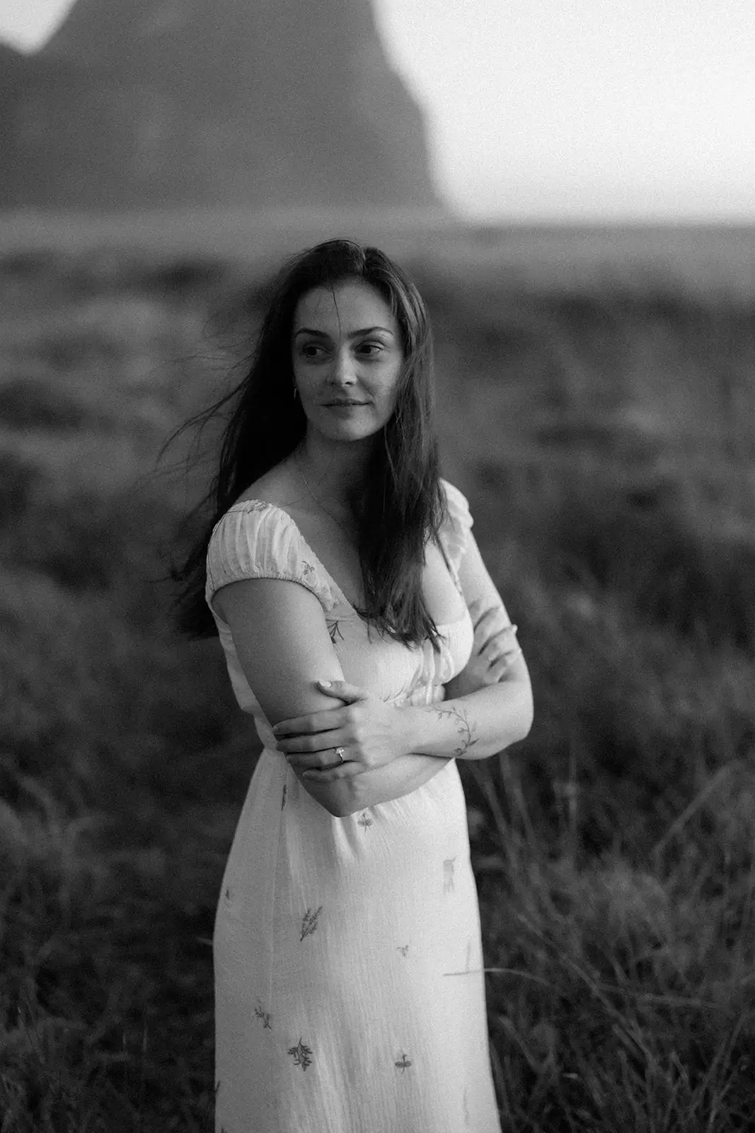 Portrait of Mel in the long grass, Lord Howe Island