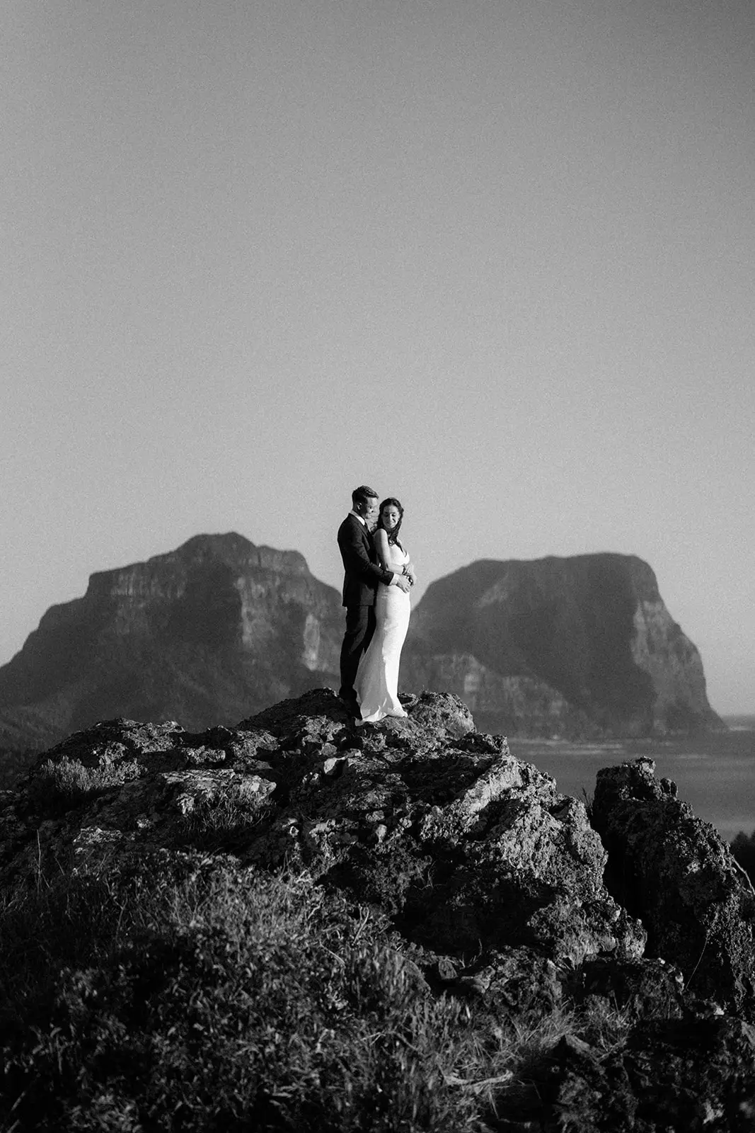Mel and Brent on the rocks at Malabar Hill, Lord Howe Island
