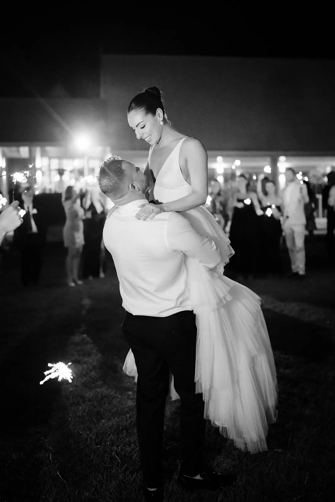 Black and white — a lift on the dance floor at the end of the night, Maleny Manor