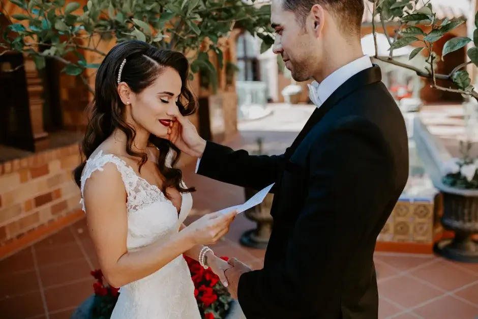 Amanda wiping her eye as Aaron reads his letter, Riverside
