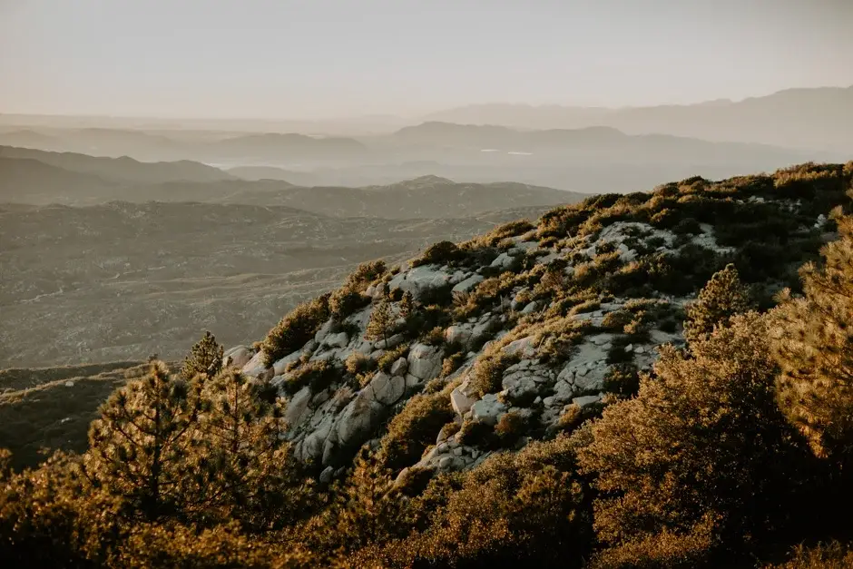 The hills and mist above Riverside, California