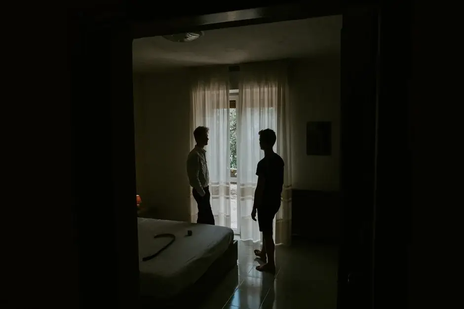 The hotel room seen through the doorway, Ravello