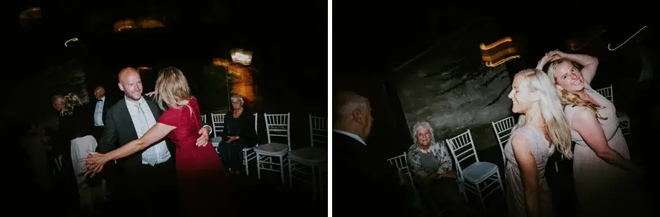 The dance floor at night, two frames, Ravello