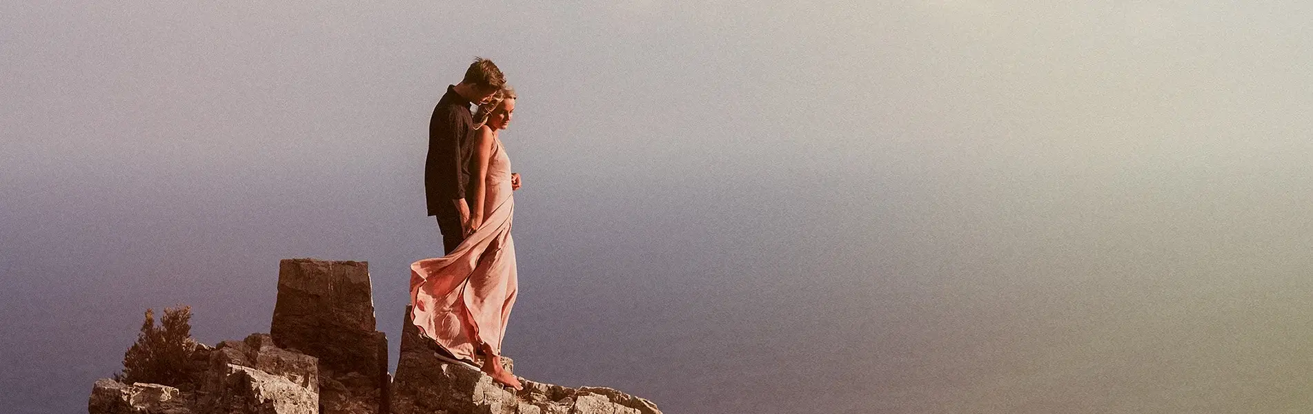 Emilie and Henrik above the Mediterranean at Ravello, Italy