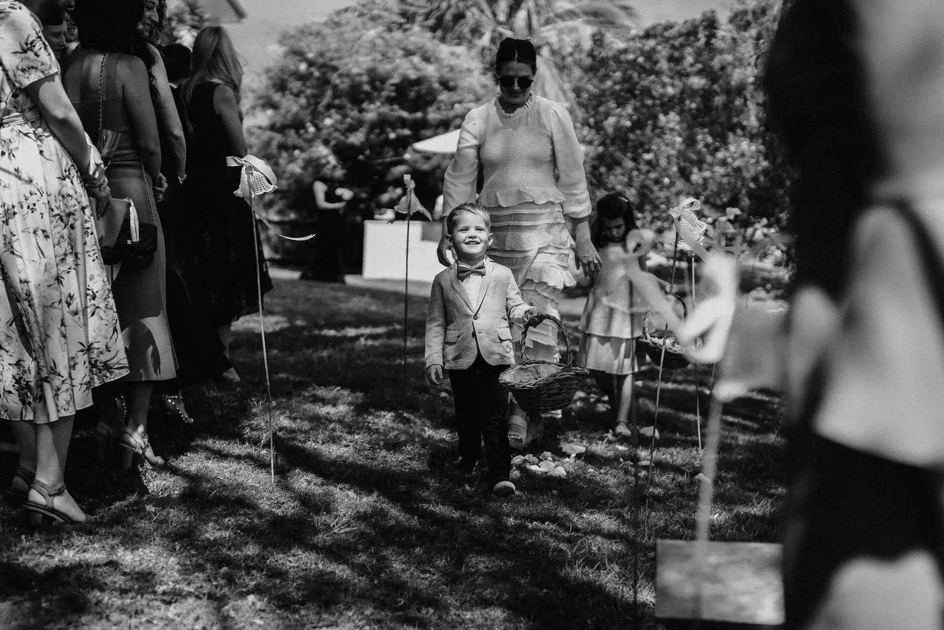A page boy walking to the ceremony, Burleigh Heads
