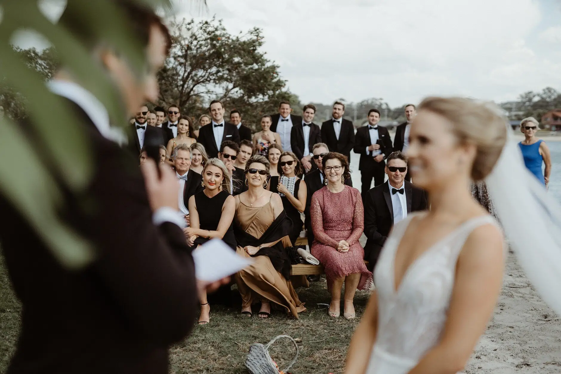 Clair listening during the ceremony, Burleigh Heads