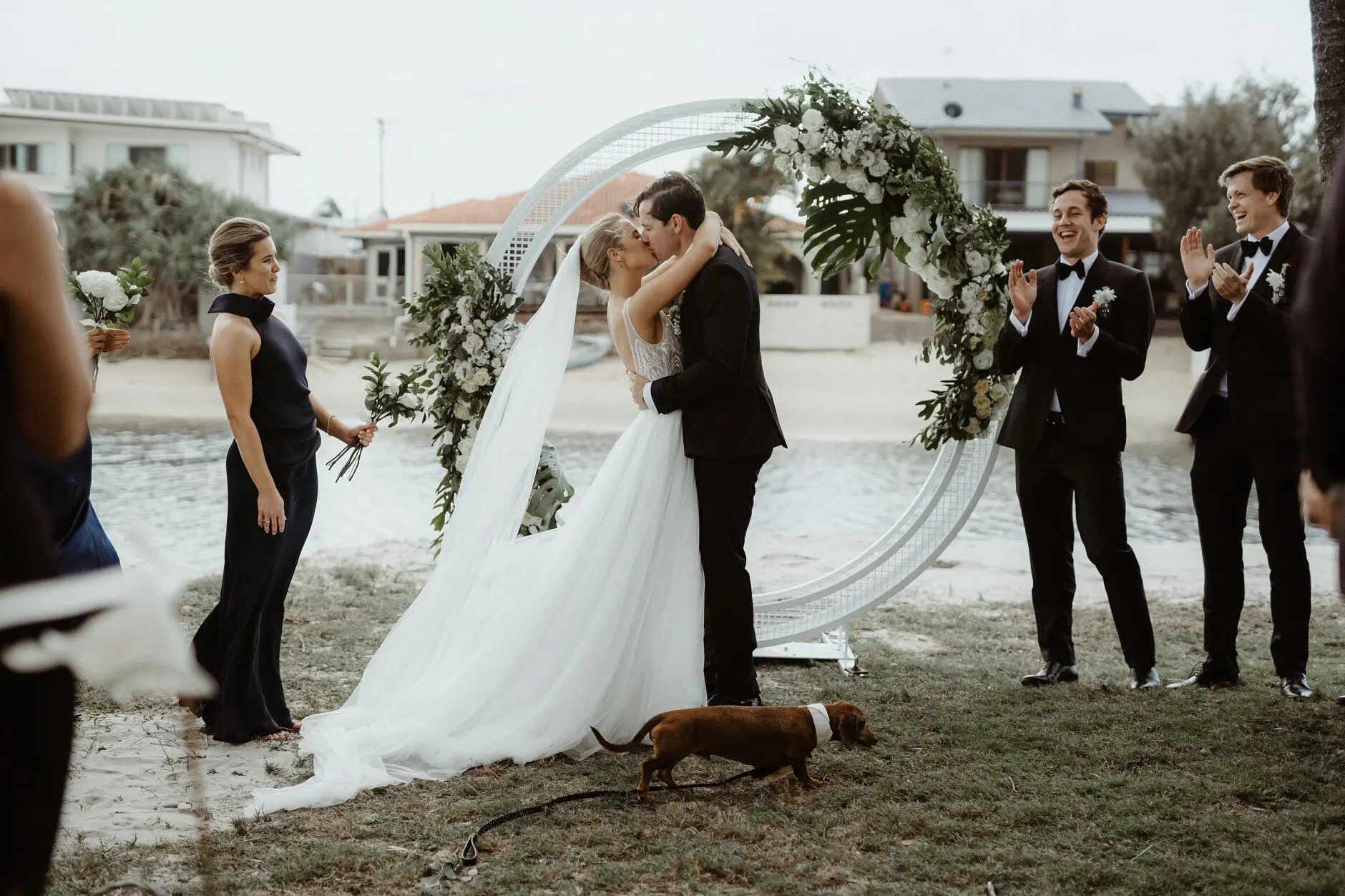 The first kiss beneath the circular arbour, Burleigh Heads